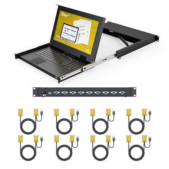 8 Port Rack Mount LCD KVM with 15.6 Monitor