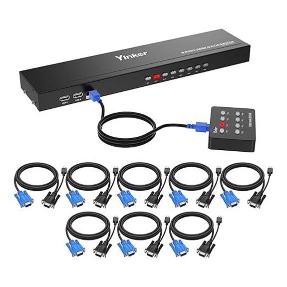 VGA KVM 8-Port Rackmount Switch Kit