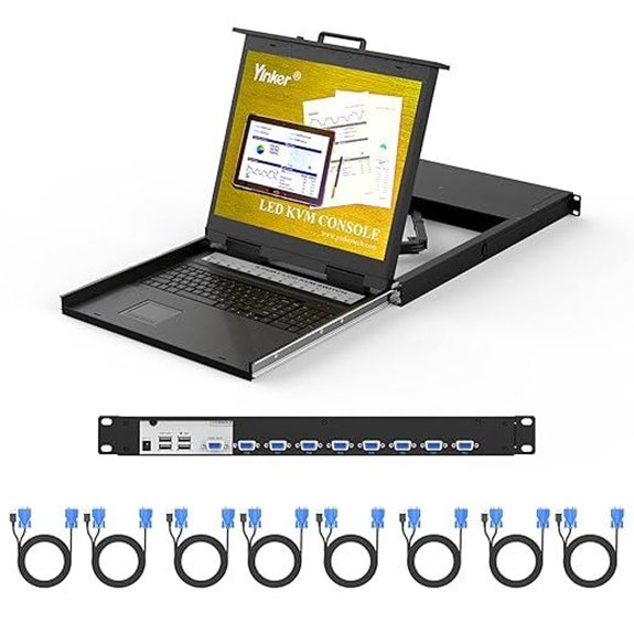 8 Port VGA KVM Switch with 19 LCD Monitor
