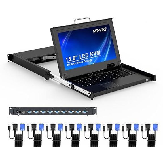 MT-VIKI 8-Port VGA Rack Mount KVM with LCD