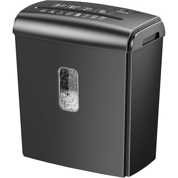 8-Sheet Micro-Cut Paper Shredder for Home/Office