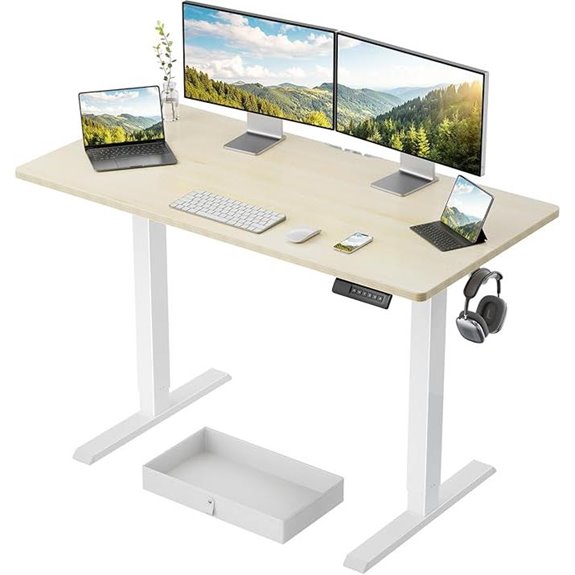 Marsail 55x24 Electric Sit-Stand Desk with Storage