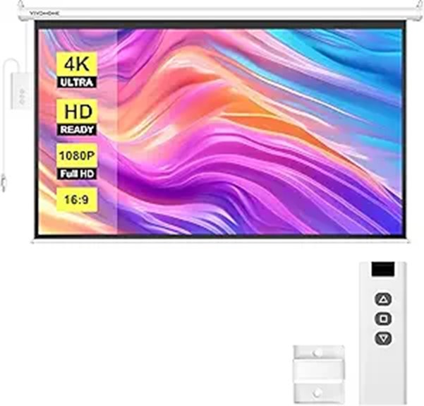 VIVOHOME Electric 100 16:9 Projector Screen with Remote