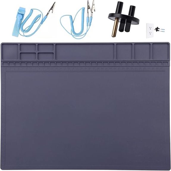 ESD Safe Anti-Static Mat with Wristband and Grounding