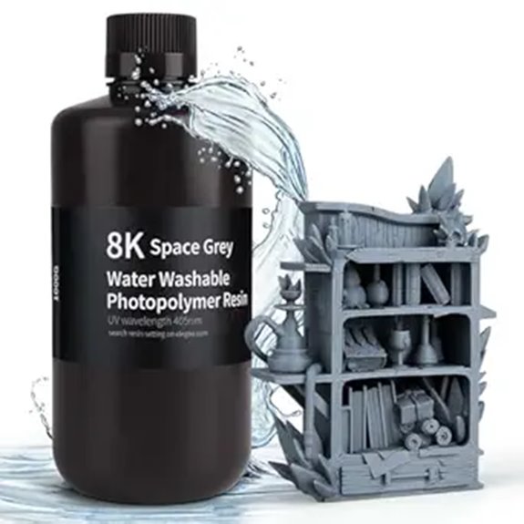 ELEGOO 8K Washable 3D Printer Resin 1000g Grey