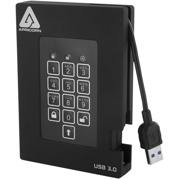 Apricorn 1TB Encrypted USB 3.0 Hard Drive with PIN