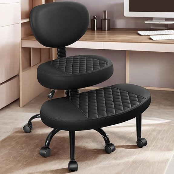 Ergonomic Cross-Leg Office Chair with Lumbar Support