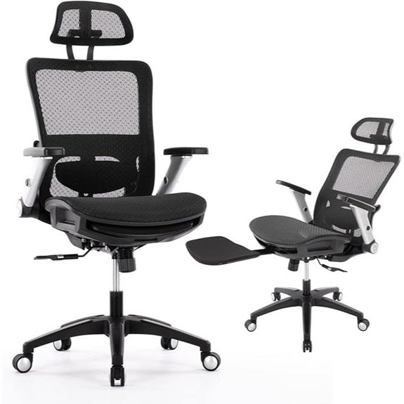 COLAMY Ergonomic Mesh Office Chair with Footrest