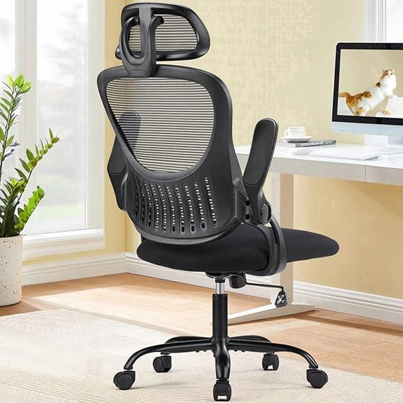 Sweetcrispy Ergonomic Mesh Office Chair with Adjustable Headrest