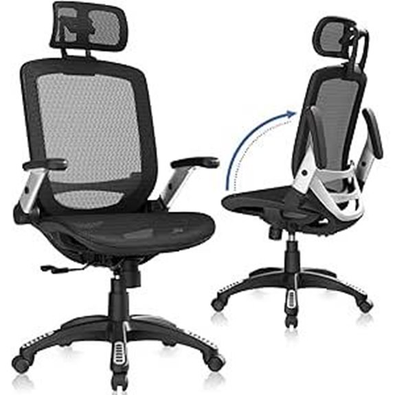 GABRYLLY Ergonomic Office Chair with Headrest and Tilt
