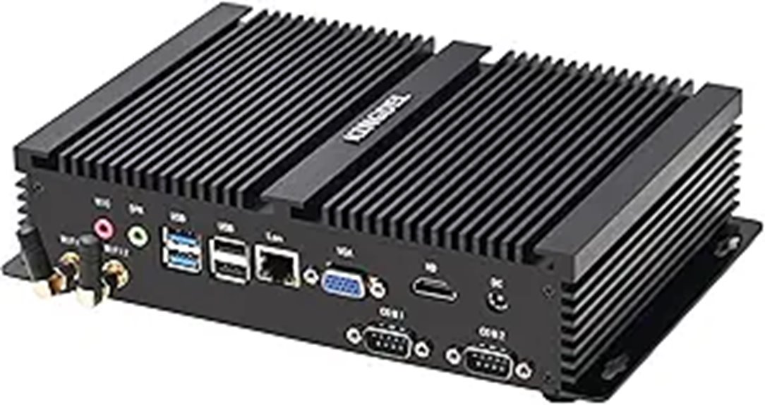 KINGDEL Mini PC i7 12th Gen Fanless 16GB/512GB SSD