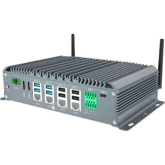 Fanless Industrial PC Windows 11 Intel i7 16GB RAM