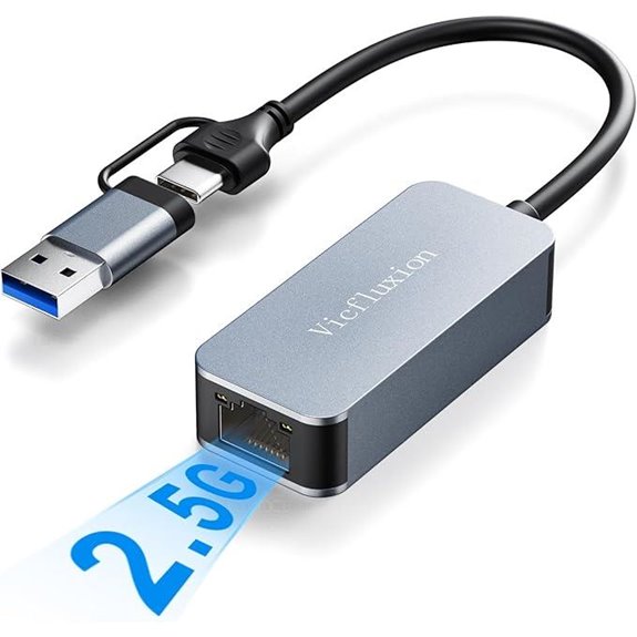 USB-C & USB 3.0 Ethernet Adapter 2.5Gbps
