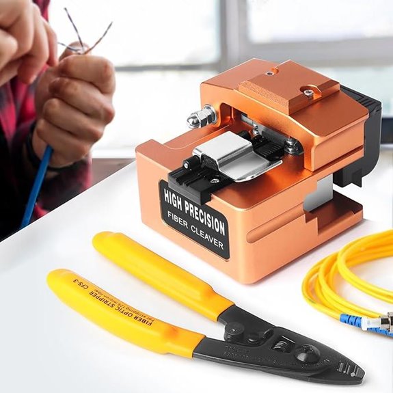 SWANSOFT Fiber Cleaver Tool with Wire Stripper