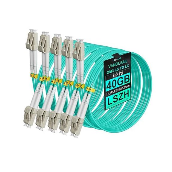 LC to LC OM3 Fiber Patch Cable (5-Pack)