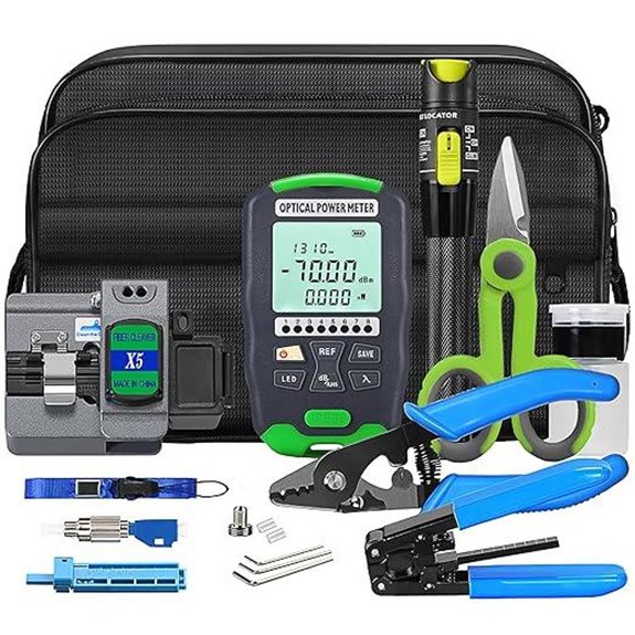 Fiber Optic Termination Kit with Cleaver and Adapters