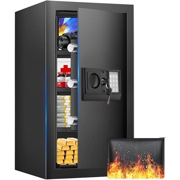 23.62 Fireproof Waterproof Home Safe with Lock