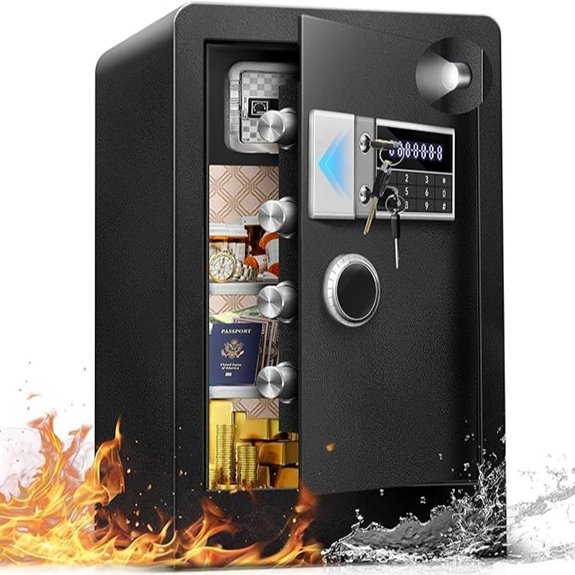 Fireproof Waterproof Safe Box with Dual Keys