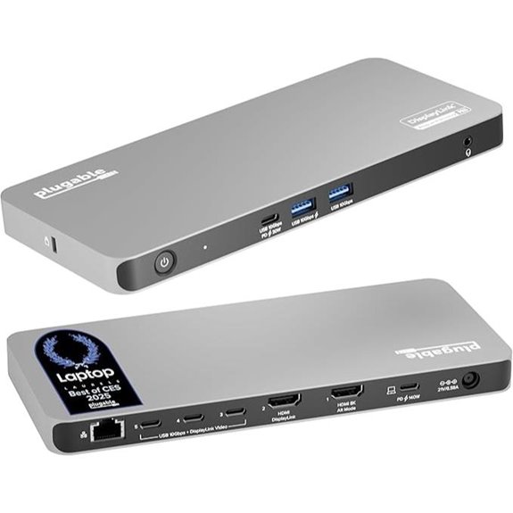 Plugable USB-C Dock for 5 4K Monitors and Ethernet