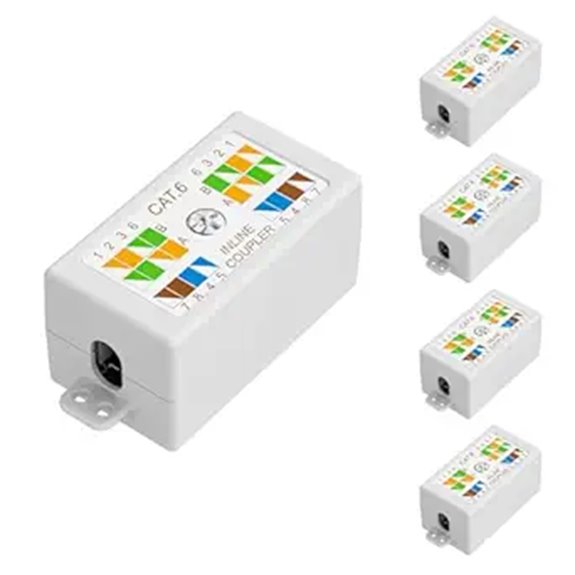 Iwillink 5-Pack Ethernet Junction Box,Cat6 Junction Box Punch Down Type