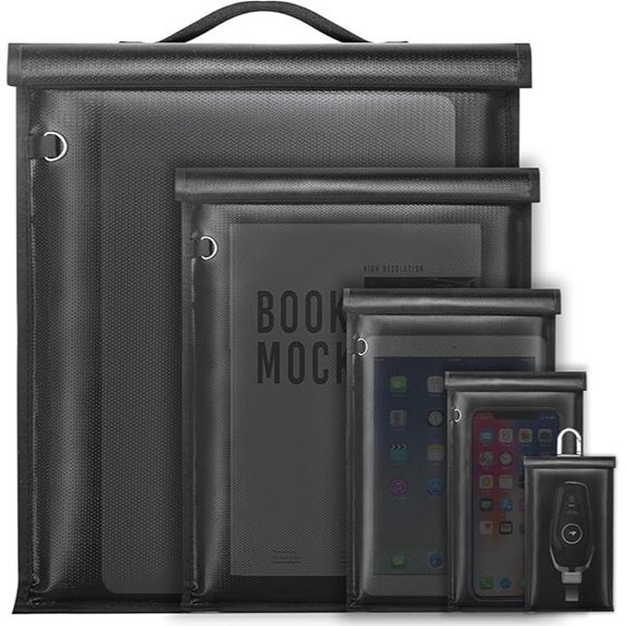 5 Pack Faraday Bags for Phones Laptops & Keys