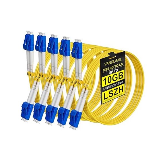 5 Pack LC to LC Fiber Patch Cable 2M