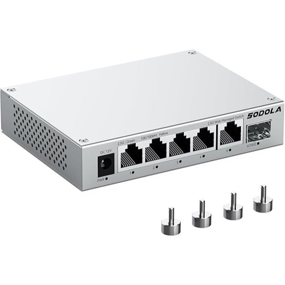 SODOLA 5-Port 2.5Gb Managed Network Switch