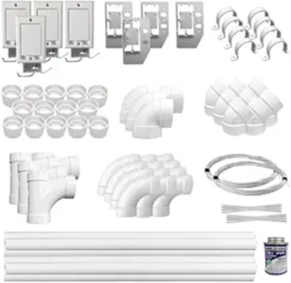 Central Vac Electric Installation Kit (4) 110 ft. of Pipe