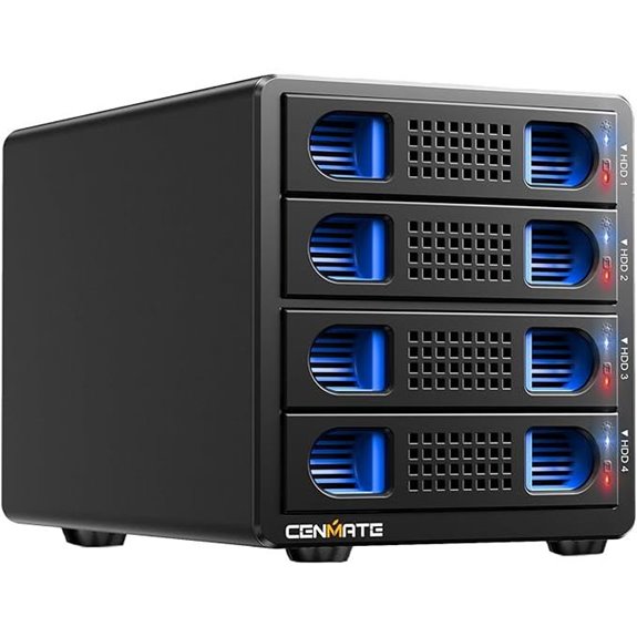 4 Bay SATA HDD/SSD Enclosure with Cooling Fan