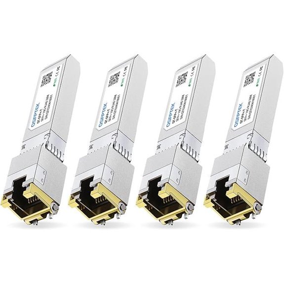 4Pack 10GBASE-T SFP+ to RJ45 Copper Module