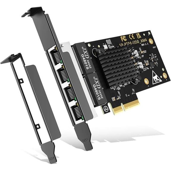 4-Port Gigabit Ethernet PCIe Network Card