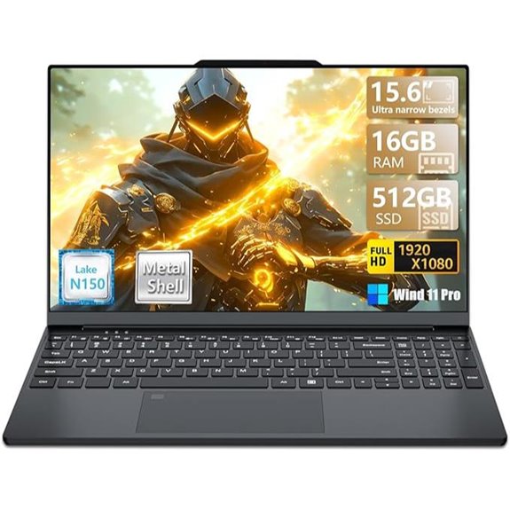 Gaming Laptop 15.6 with 16GB RAM SSD Win 11 Pro
