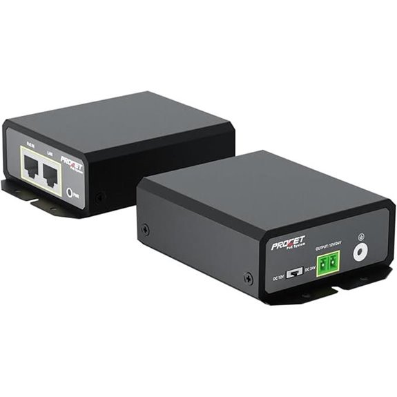 Procet Gigabit PoE Splitter 12V/24V DC 25W