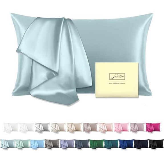 Mulberry Silk Pillowcase with Hidden Zipper Haze Blue
