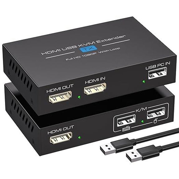 VPFET HDMI KVM USB Extender Over Cat 5e/6/7