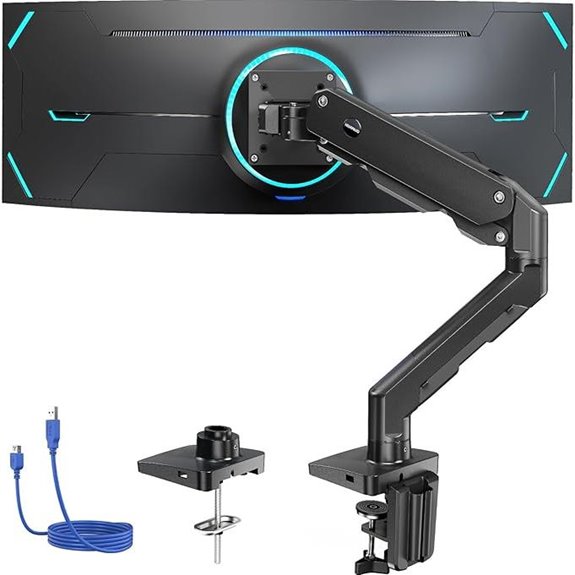 heavy duty 49 inch monitor arm