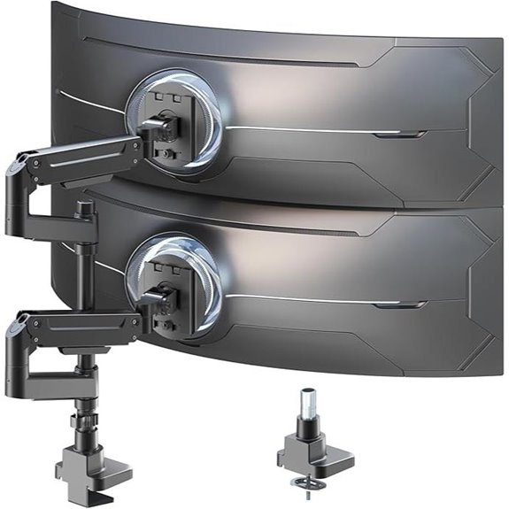 heavy duty dual monitor mount