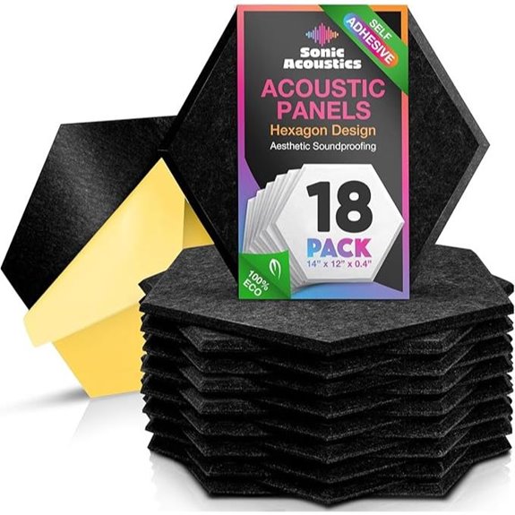 Acoustic Wall Panels 18 Pack Hexagon Sound Absorbing Decor