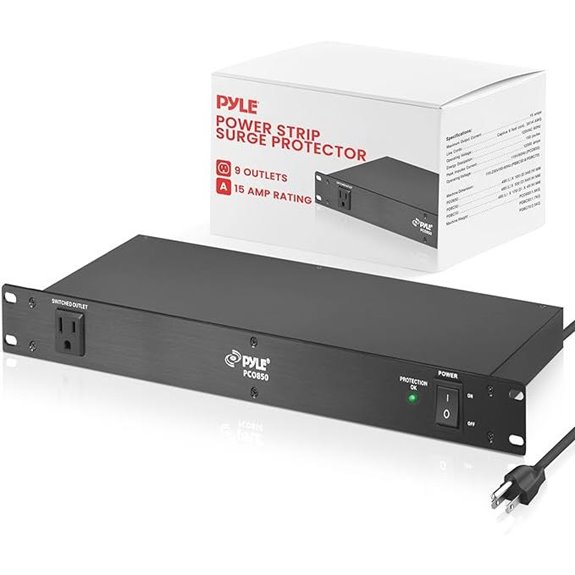Pyle 150J Surge Protector Power Strip (9 Outlets)