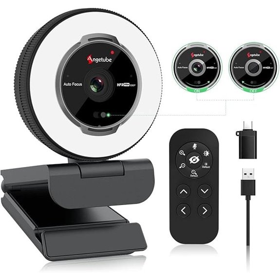 Angetube 1080P Streaming Webcam with Microphone