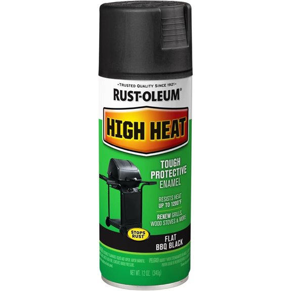 Rust-Oleum 7778830 High Heat Enamel Spray Paint Bar-B-Que Black 12-Ounce