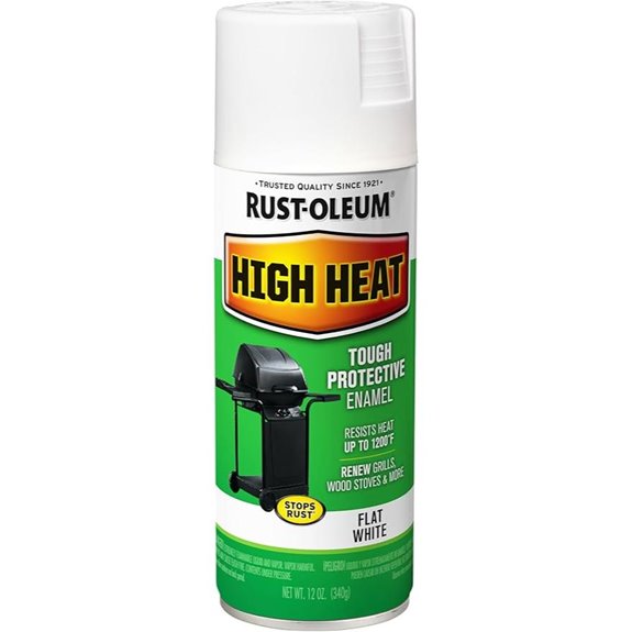 Rust-Oleum 7751830 High Heat Enamel Spray Paint White 12-Ounce