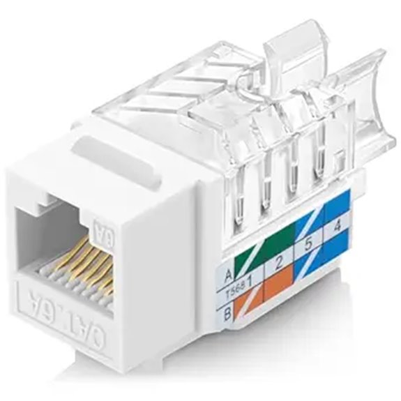 Everest 45° RJ45 Cat6A Keystone Jack 50-Pack