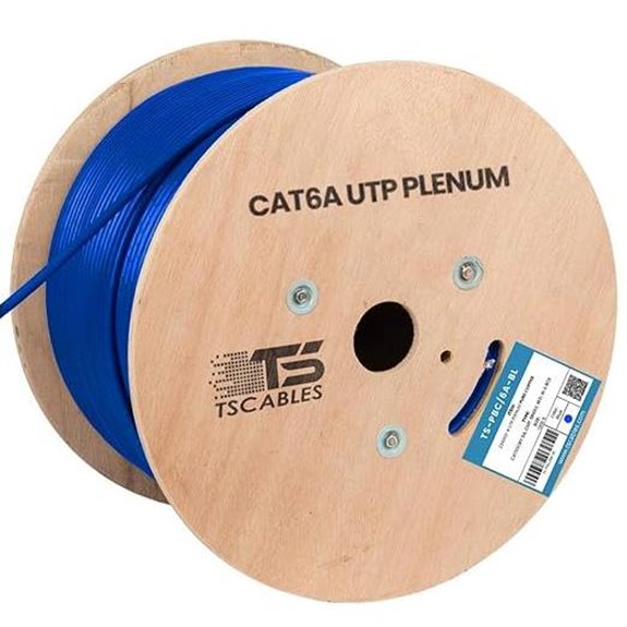 TSCables Cat6A Plenum Ethernet Cable 1000ft