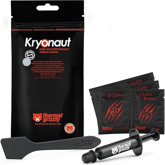 Thermal Grizzly Kryonaut Thermal Paste with Cleaning Wipes