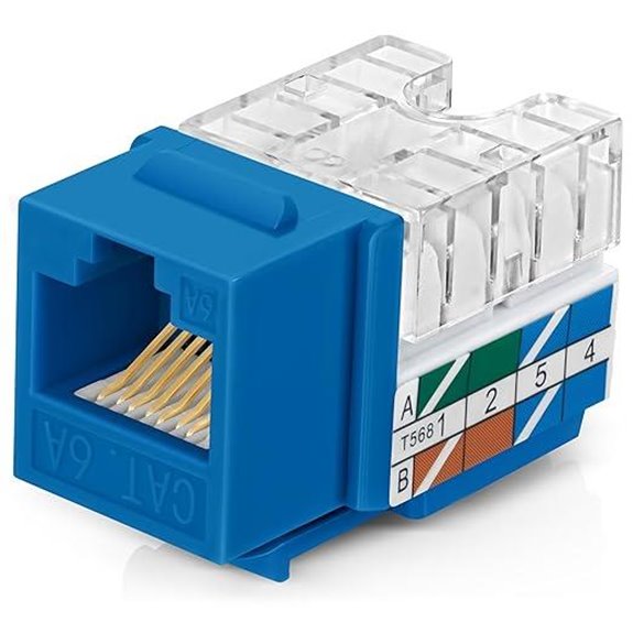 Everest 90° RJ45 Cat6A Keystone Jack 100-Pack