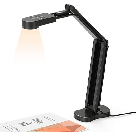 4K USB Document Camera with Microphones and LED Light