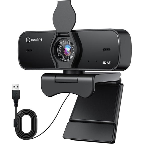 4K Webcam with Microphone and Privacy Cover