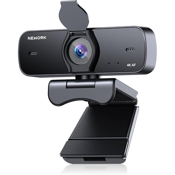 4K Webcam for PC with Noise Reduction and Privacy
