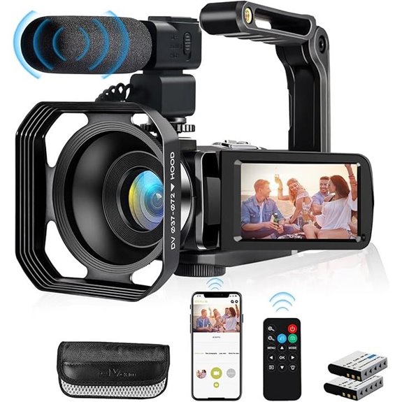 4K Vlogging Camera with 48MP 18X Zoom Accessories